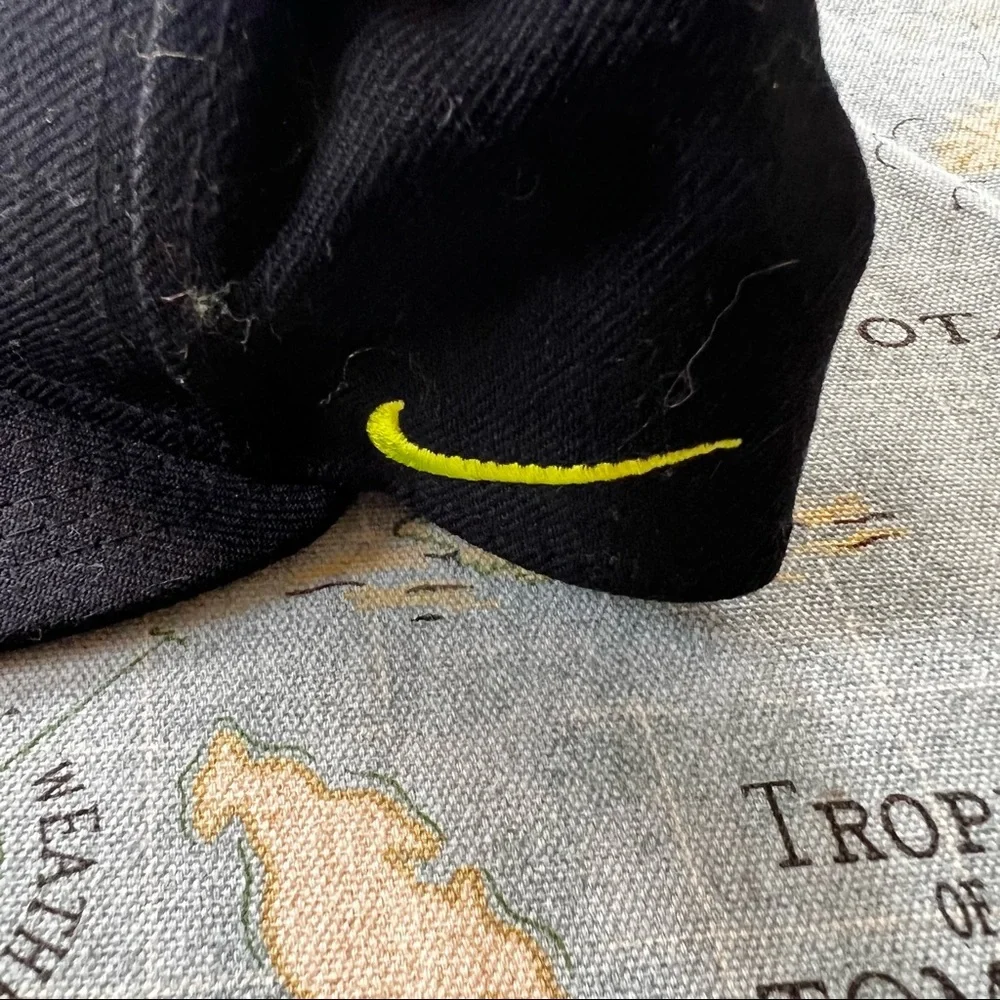 Nike Lebron James X Snap Back 10 Hat Cap Black Neon Lion